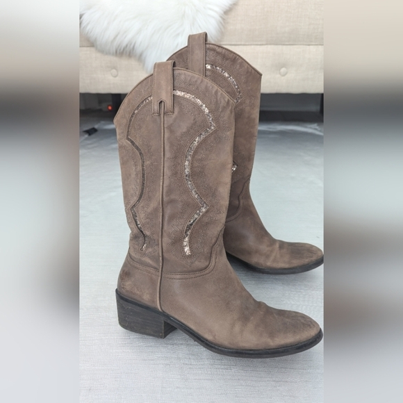 Reba Woman's Western Leather Boots Size 9.5M - Picture 1 of 16